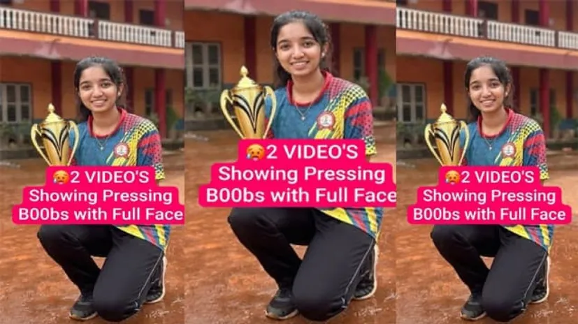 Indian Girl Latest Viral Showing Boobs Pressing with Full Face