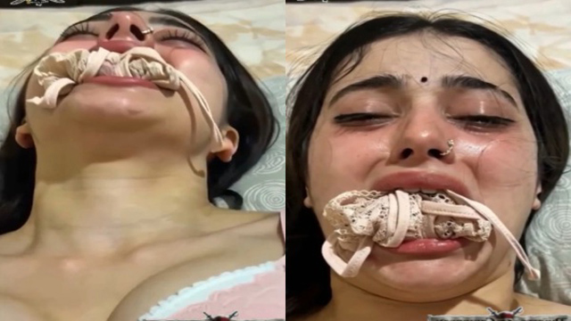 Crying Woman With Panties in Mouth – Viral Orgasm Hot Expression